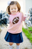 Pink Football Roll Neck Sweater