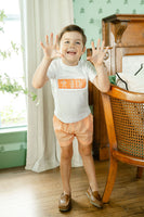 Dancing Skeletons Smocked Beau T-Shirt/Shorts Set