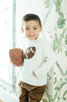 White Football Roll Neck Sweater