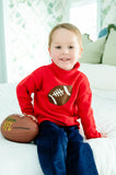 Red Football Roll Neck Sweater