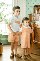 Dancing Skeletons Smocked Beau T-Shirt/Shorts Set