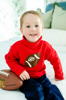 Red Football Roll Neck Sweater