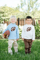 White Football Roll Neck Sweater