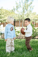 Blue Football Roll Neck Sweater