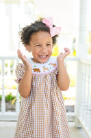 Woodland Animals Smocked Helen Dress
