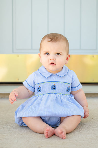 Jack o'Lantern Smocked Henry Bubble
