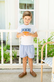 Jack o'Lantern Smocked Beau T-Shirt/Shorts Set
