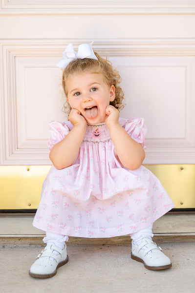 Floral Jack o'Lantern Smocked Annabelle Bloomer Set