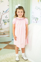 Pink Ghosts Smocked Helen Dress