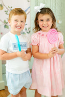 Pink Ghosts Smocked Helen Dress