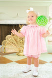 Pink Ghosts Smocked Annabelle Bloomer Set