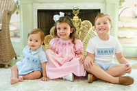 Blue Ghosts Smocked Beau T-Shirt/Shorts Set