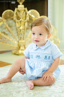 Blue Ghosts Smocked Henry Bubble