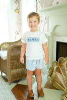 Blue Ghosts Smocked Beau T-Shirt/Shorts Set