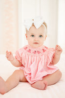 Pink Ghosts Smocked Birdie Bubble