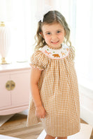 Woodland Animals Smocked Helen Dress