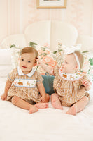 Woodland Animals Smocked Henry Bubble