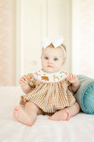 Woodland Animals Smocked Birdie Bubble
