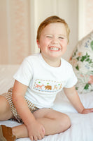 Woodland Animals Smocked Beau T-Shirt/Shorts Set