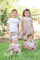 Woodland Animals Smocked Beau T-Shirt/Shorts Set