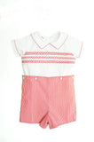 Thomas Smocked Button-On