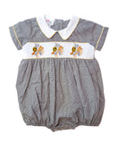 Smocked West Point bubbles for Boys