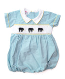 Smocked Baylor bubble for Boys 