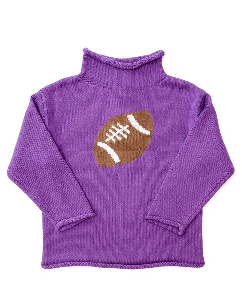Purple Football Sweater for Kids  - TCU or LSU