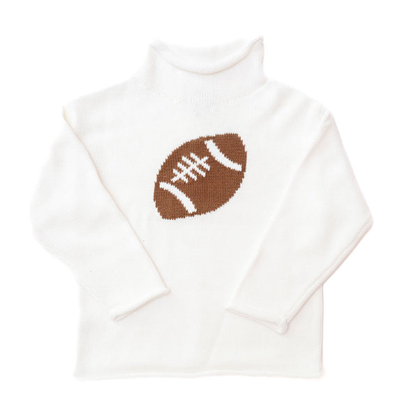 White Football Sweater for Kids 