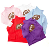 White Football Roll Neck Sweater (PRE-ORDER)