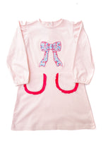 Bow Floral Applique Dress