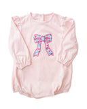 Bow Floral Applique Bubble