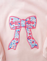 Bow Floral Applique Bubble