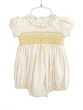 Wheat Stripes Smocked Bridget Bubble