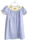 Smocked LSU dress for Girls