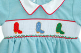 Holiday Boots Smocked Henry Bubble