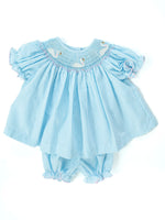 Swans Smocked Annabelle Bloomer Set