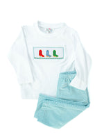 Holiday Boots Smocked Beau T-Shirt/Pants Set