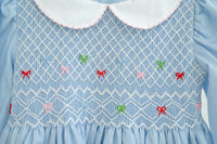 Holiday Bows Smocked Dress