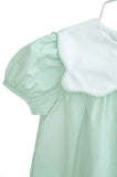 Scalloped Green Bib Dress