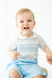 Hark Angels Smocked Thomas Button-On