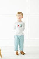 Holiday Boots Smocked Beau T-Shirt/Pants Set