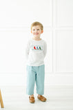 Holiday Boots Smocked Beau T-Shirt/Pants Set