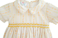 Wheat Stripes Smocked Arthur Bubble