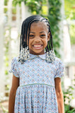 Green Retro Bows Pima Cotton Libby Dress