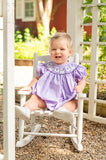 Purple Ghosts Smocked Birdie Bubble