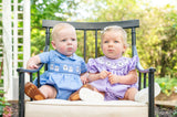 Blue Ghosts Smocked Henry Bubble