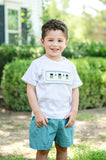 Frankenstein Smocked Beau T-Shirt/Shorts Set