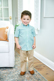 Evergreen Plaid Button-Up Shirt for little boys 