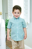 Evergreen Plaid Button-Up Shirt for little boys 